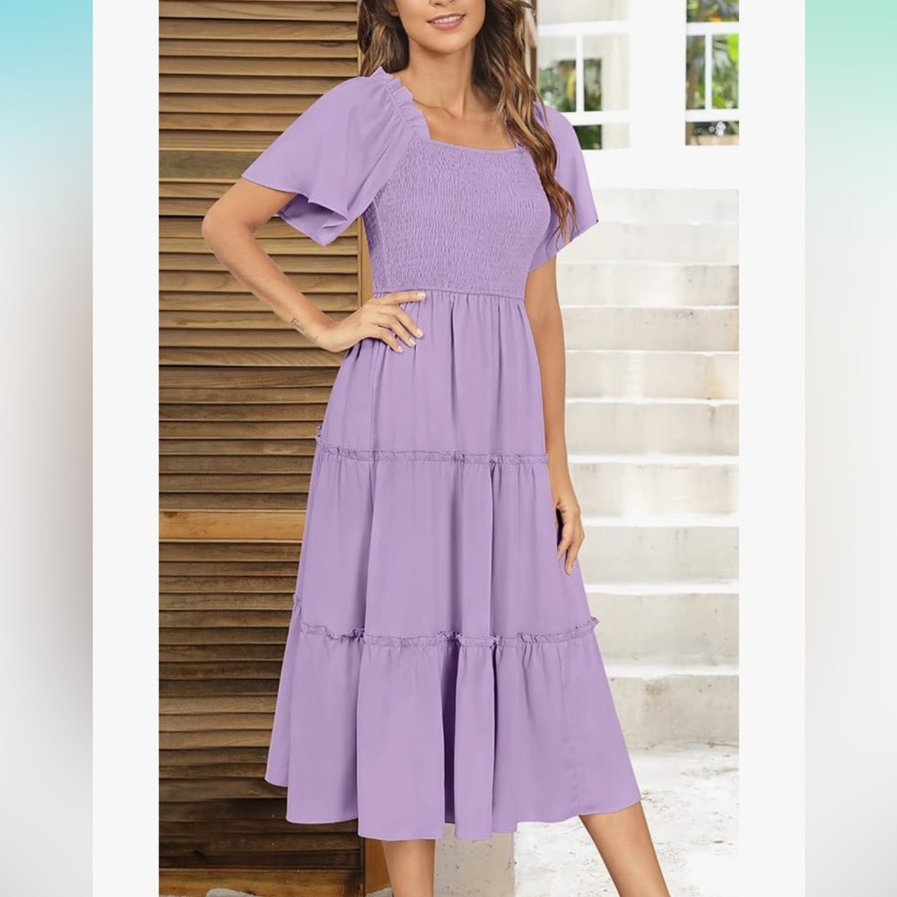 Lavender Midi Dress NWOT